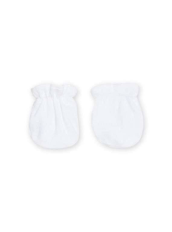 Moufles blanches de naissance ROU1GAN / 23SF4261GAN000