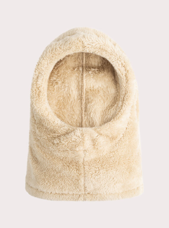 Cagoule beige en fausse fourrure mixte VYOGROCAG4 / 24WI02N4CAG009