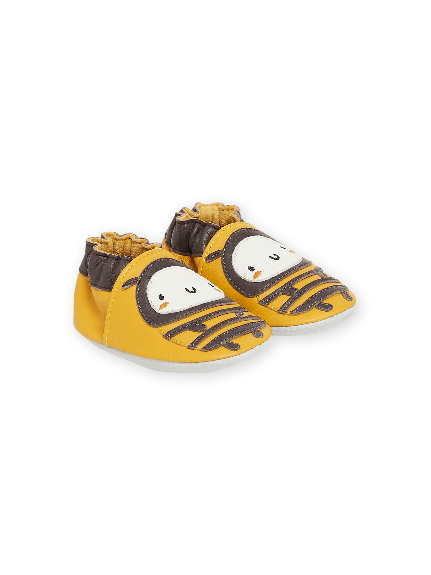 Chaussons jaunes a motif abeille bebe garcon Chaussons DPAM
