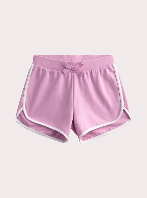 Short en french terry rose WAJERSHORT2 / 25S901M3SHOH705