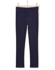 Pantalon souple bleu marine avec bande en Lurex® PAJOMIL1 / 22W901D3PAN070