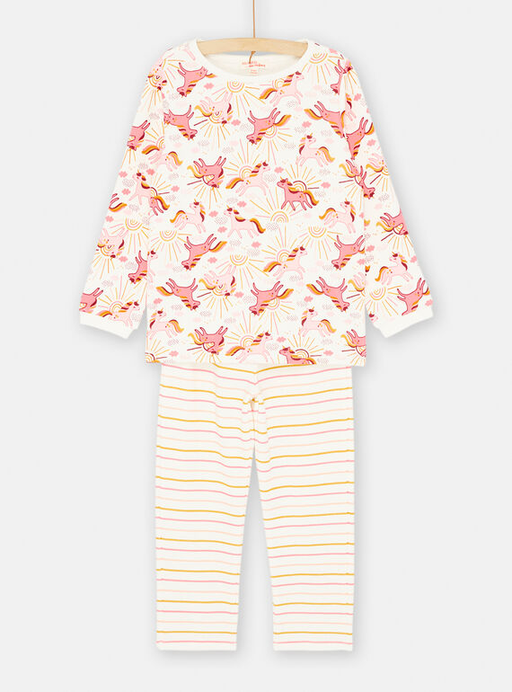 Ensemble pyjama écru et rose SEFAPYJUNI / 23WH1157PYJ001