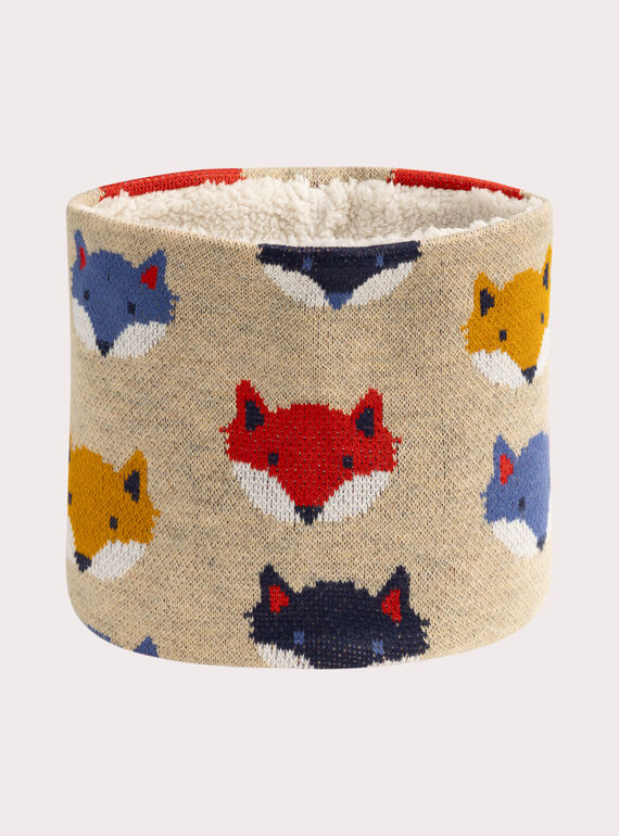 Snood à motif renard pour garçon VYOGROSNO4 / 24WI02N1SNO008