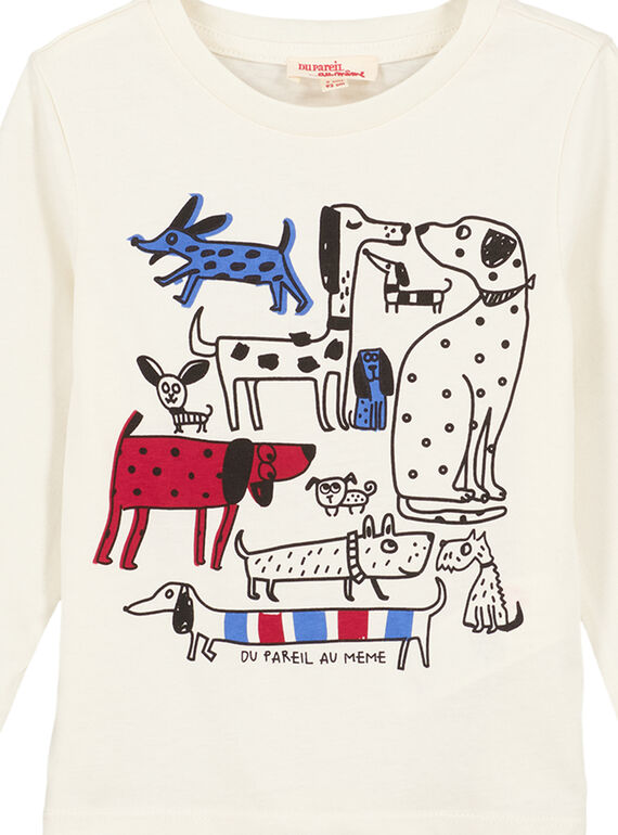 Tshirt Manches Longues Ecru Animé GOTRITEE4 / 19W902J4TML003