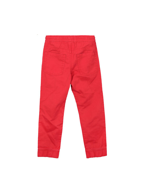 Pantalon en toile rouge garçon FOJOPANT3 / 19S90237D2BF505