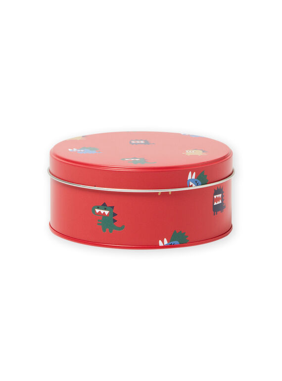 Boîte à gouter en métal rouge motifs dinosaures enfant garçon MYOCLABOI / 21WI02G1D5OF521