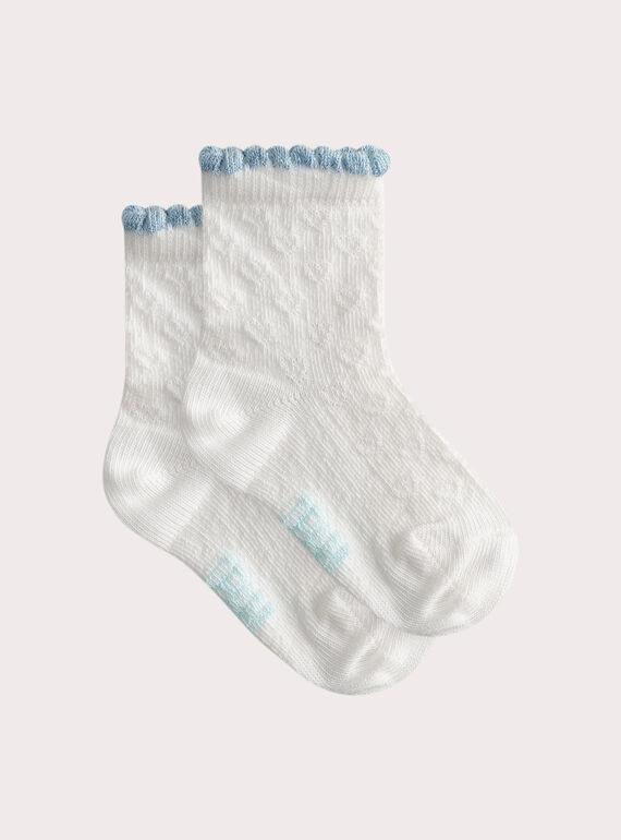 Chaussettes écrues avec curs ajourés pour bébé fille WYIJOSOQ5 / 25SI09J5SOQA001