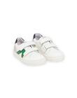 Basket blanche cuir deux velcros ROBASVELC / 23KK3624D3F000