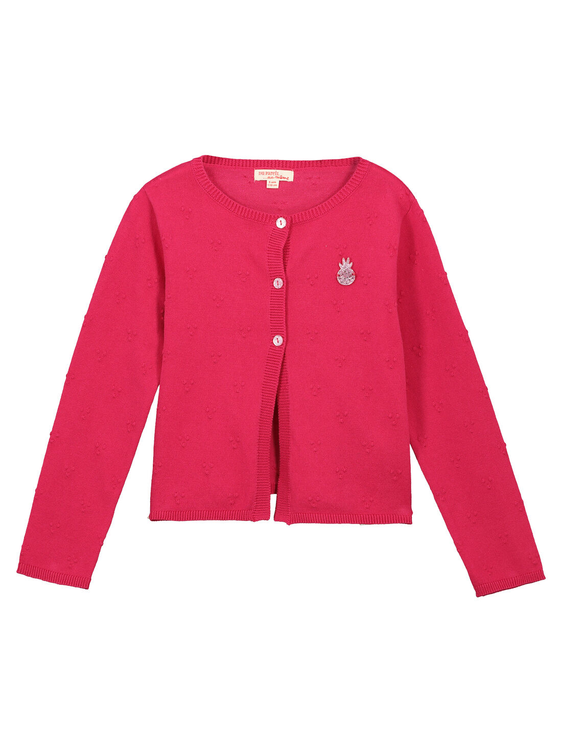 Gilet en maille rose fille Pull Sweat Gilet DPAM