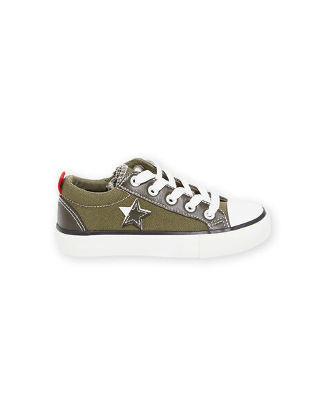 Baskets en toile kaki avec patch étoile ROTOILKAKI / 23KK3675D16604