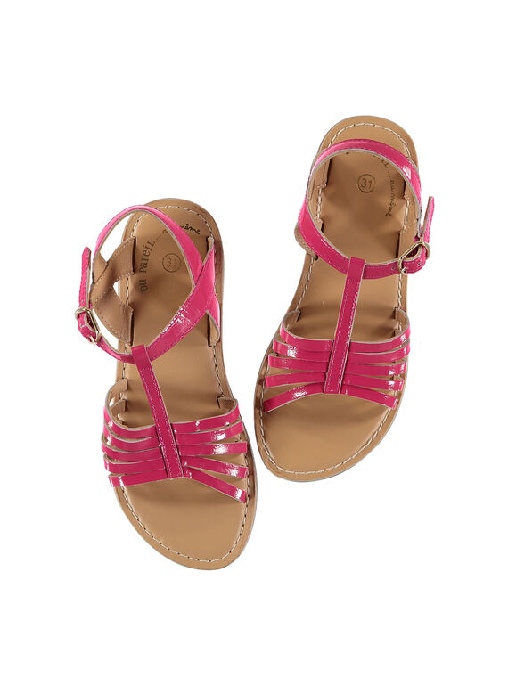 Sandale ville en cuir verni fille FFSANDOLI2 / 19SK35C5D0E304