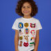 T-shirt blanc à motifs têtes d'animaux