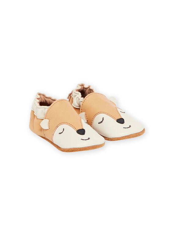 Chaussons cuir souple motif renard bébé fille MUCHOFOX / 21XK3821D3S802