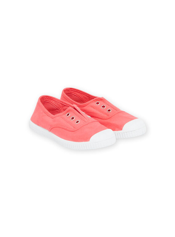 Tennis en toile rose enfant fille NATOILCIEFU / 22KK3593D16030