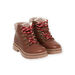 Boots cuir fourrées marrons à lacets enfant garçon