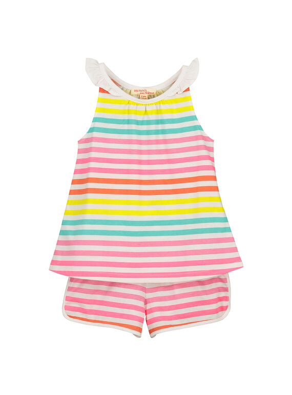 Ensemble débardeur et short fille FAPLASETEX2 / 19S901P2ENS099