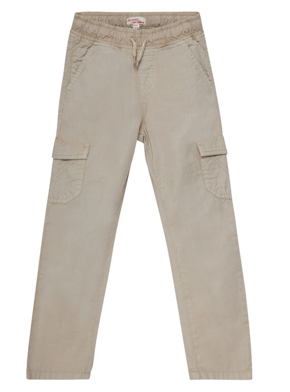 Pantalon maternel elastiqué avec poches cotés beige JOJOPAMAT4 / 20S90253D2B808