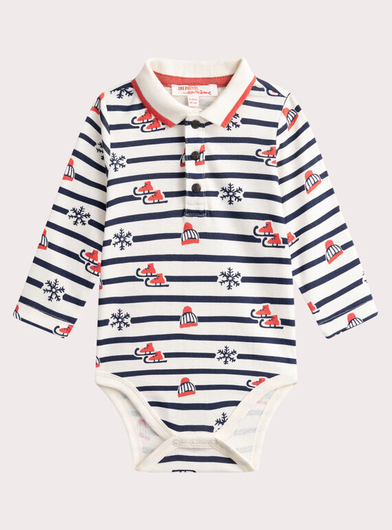 Body à imprimé hivernal pour bébé garçon VUWABOD / 24WG10T1BOD001