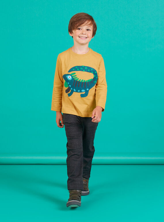 Pantalon milano gris anthracite enfant garçon MOTUPAN1 / 21W902K1PAN944