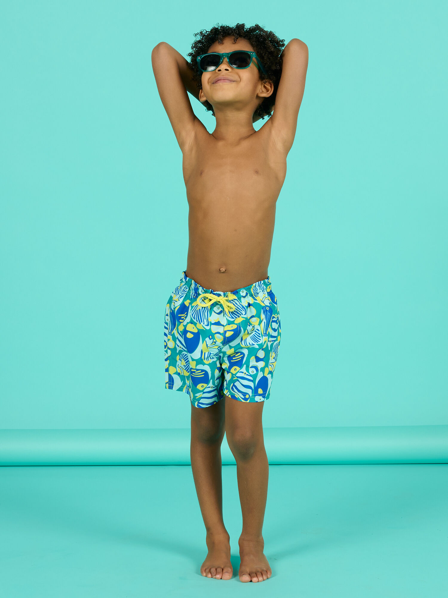 Maillot de bain bleu cara bes enfant gar on