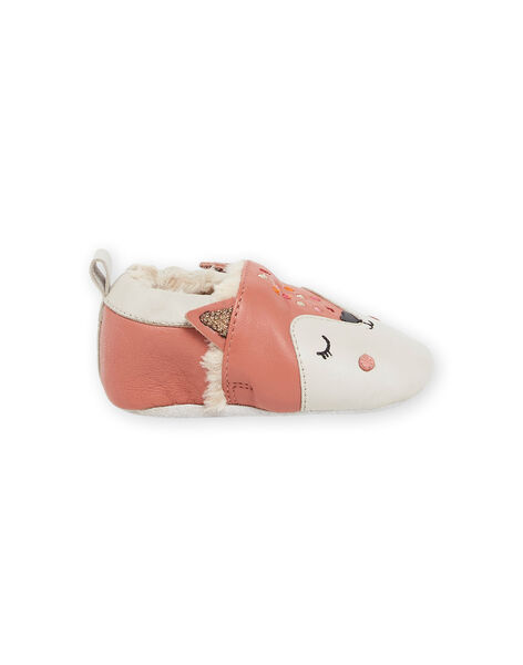 Chaussons boots en cuir souple à animation animaux PICHOSFOX / 22XK3751D3S030
