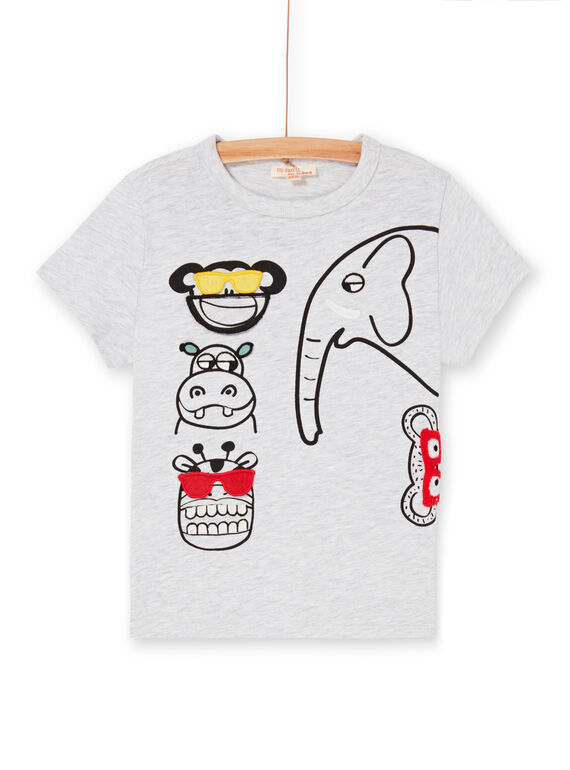 Tee Shirt Manches Courtes Gris chiné LOVITI6 / 21S902U2TMC943