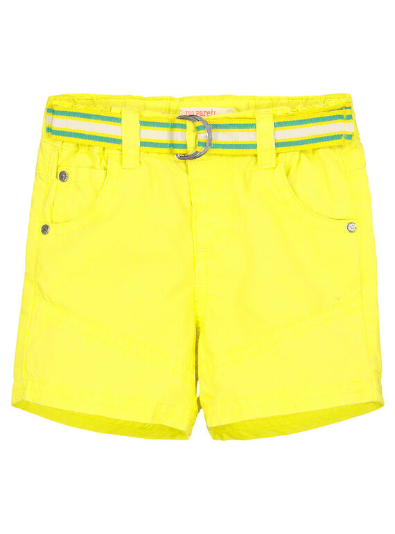 Bermuda jaune bébé garçon FUCABER1 / 19SG10D1BER117