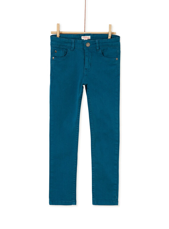 Pantalon droit turquoise enfant garçon KOJOPATWI1 / 20W90234D2B714
