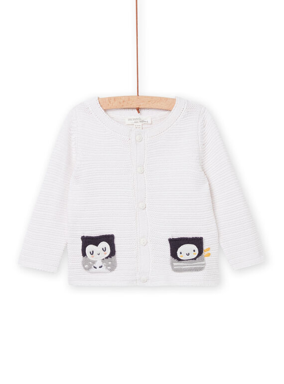 Gilet blanc naissance mixte NOU1GIL / 22SF0541GIL000