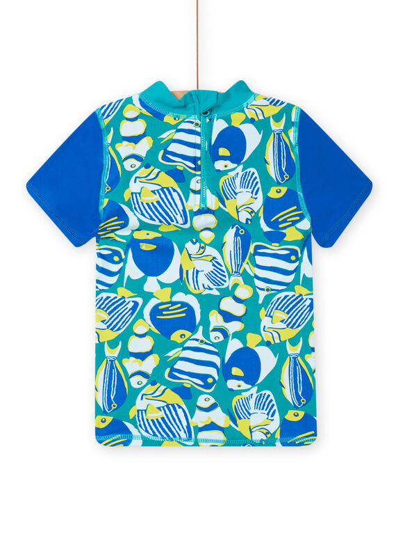 T-shirt anti-UV bleu enfant garçon NYOMERUVTIPOI / 22SI02L1TUVC242