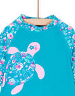 Maillot de bain turquoise à imprimé fantaisie RYIENS / 23SI09R9MAIC217
