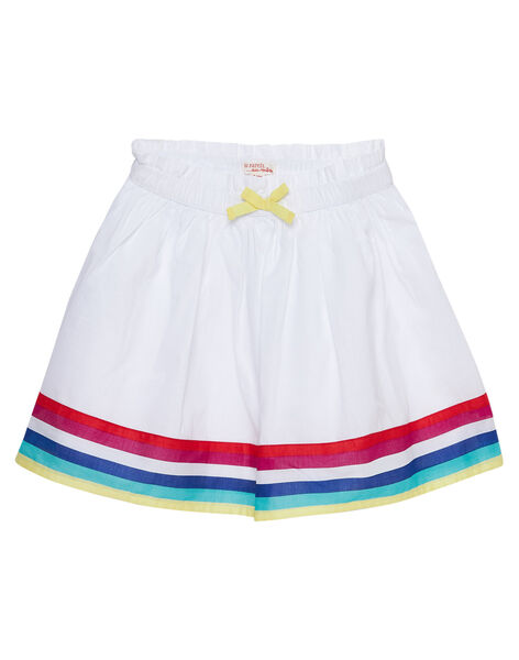 Jupe Blanche A Rayures Multicolores Enfant Fille 60 Enfant Dpam