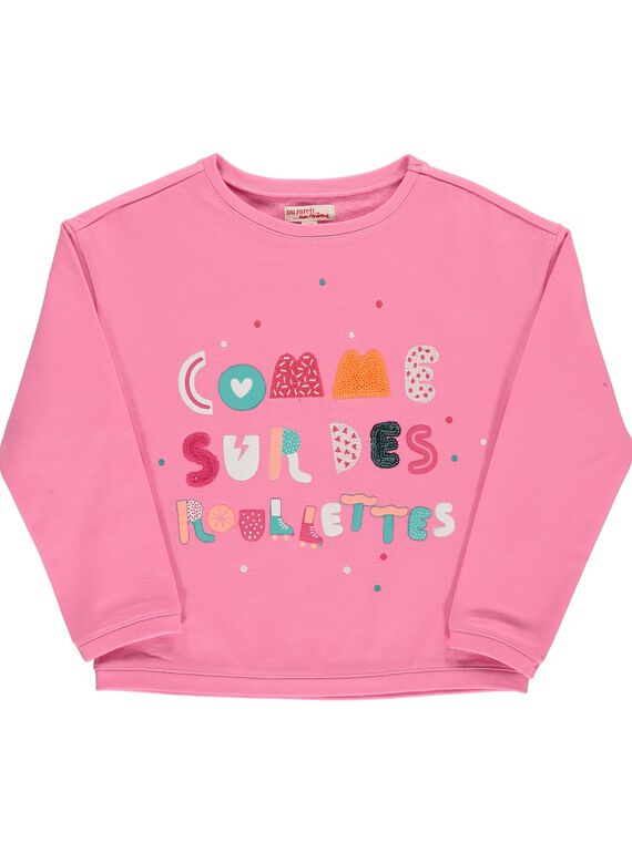 Sweat en molleton fille CAHOSWE / 18S901E1SWED309