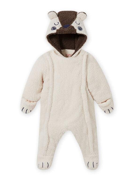 Combi-pilote écrue en sherpa ours bébé garçon MUGROPIL / 21WG1061PIL001