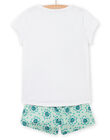 Pyjama blanc, bleu et rose enfant fille NEFAPYJTUR / 22SH11HBPYJ000
