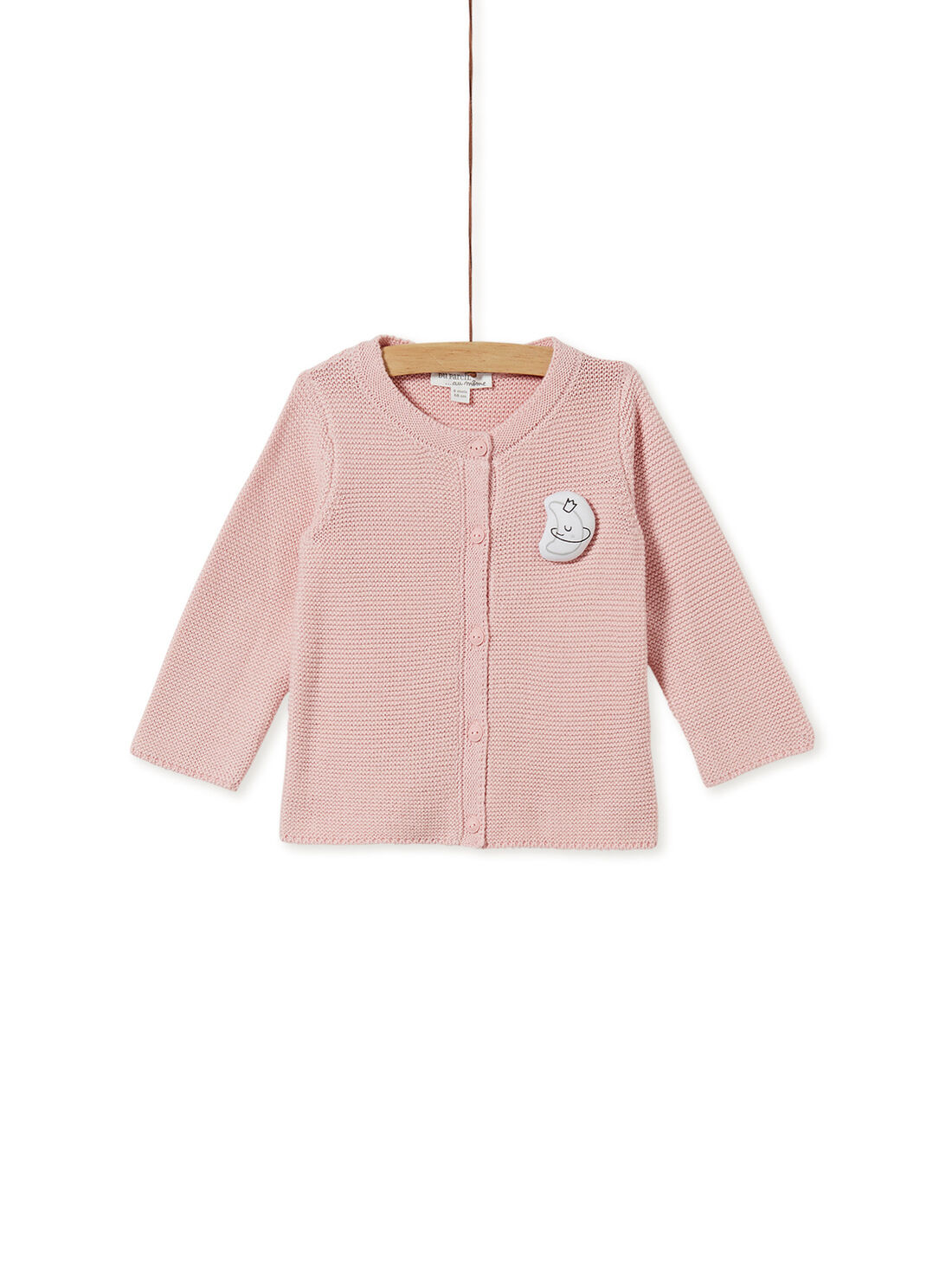 Gilet fille en maille rose Collections DPAM