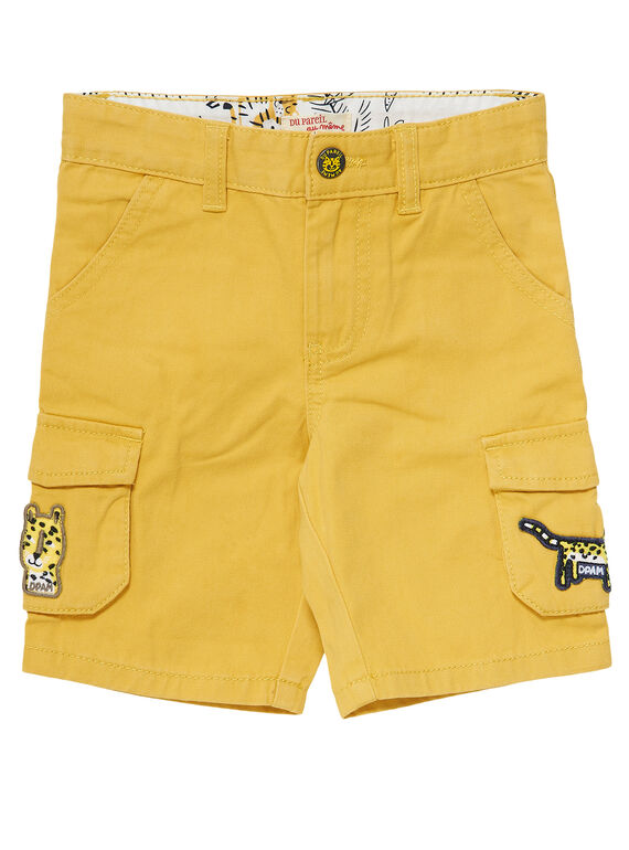 Bermuda garçon bleu jaune cargo JOTROBER2 / 20S902F2BERB116
