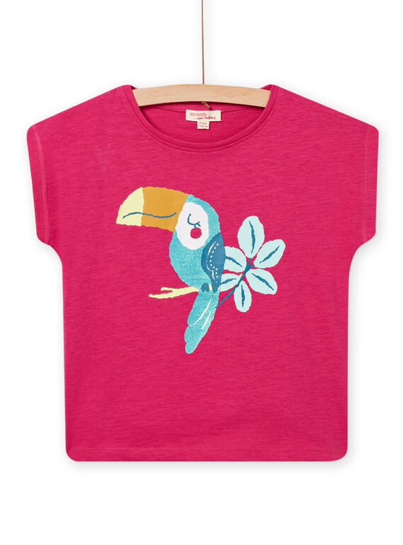 T-shirt rose fuchsia enfant fille NAJOTI11 / 22S901C6TMC304