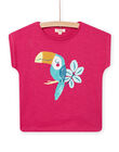 T-shirt rose fuchsia enfant fille NAJOTI11 / 22S901C6TMC304