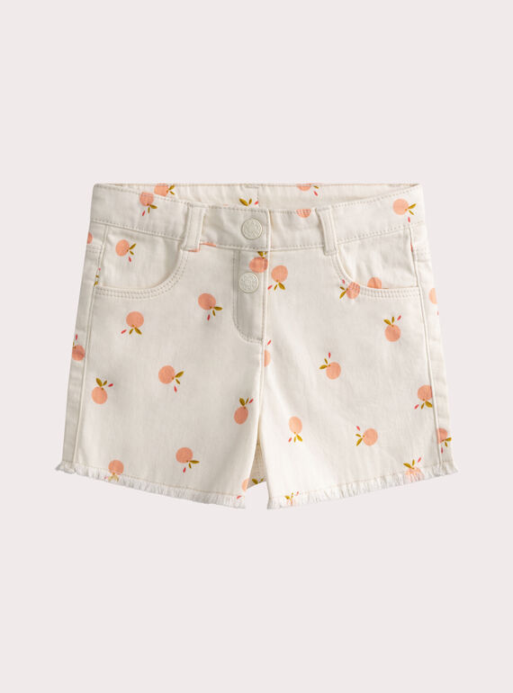 Short beige imprimé fruit WALISHORT1 / 25S901T2SHO003