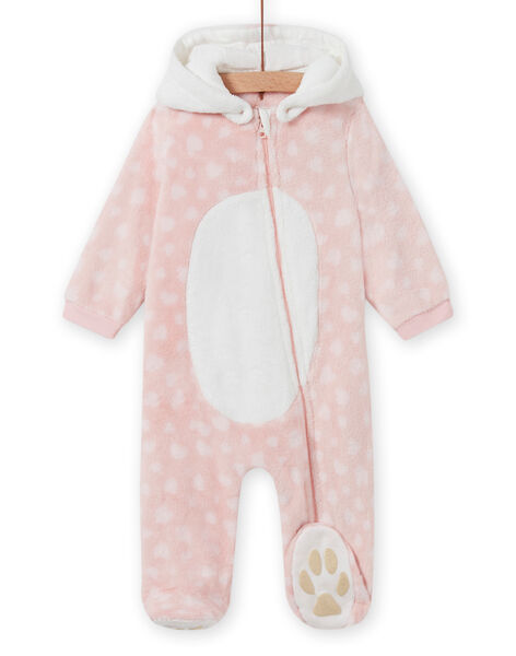 Surpyjama Rose A Capuche Motif Renard Bebe Fille Pyjama Bebe Dpam