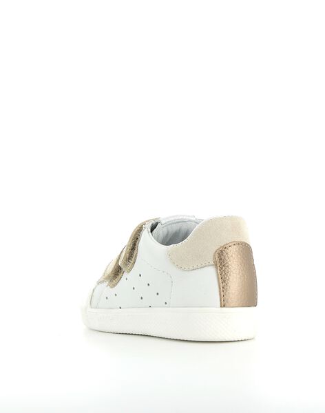 Basket cuir bébé fille velcros or Bopy® RIBASRENATA / 23KK3722D3F000