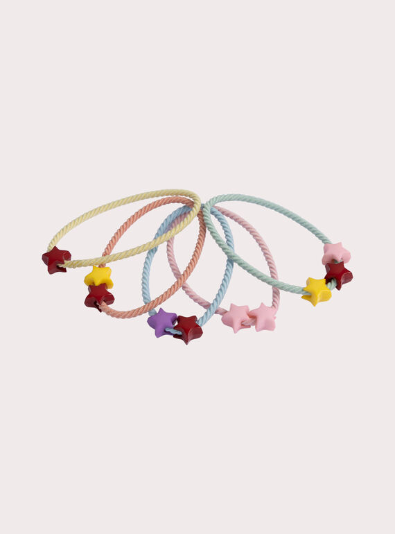 Lot de minis élastiques étoiles pour fille WYAJOELA7 / 25SI01G6ELA099