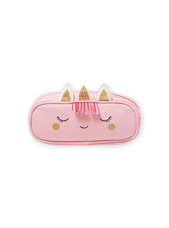 Trousse rose à motif licorne enfant fille MYACLATROUS / 21WI01G1TRO321
