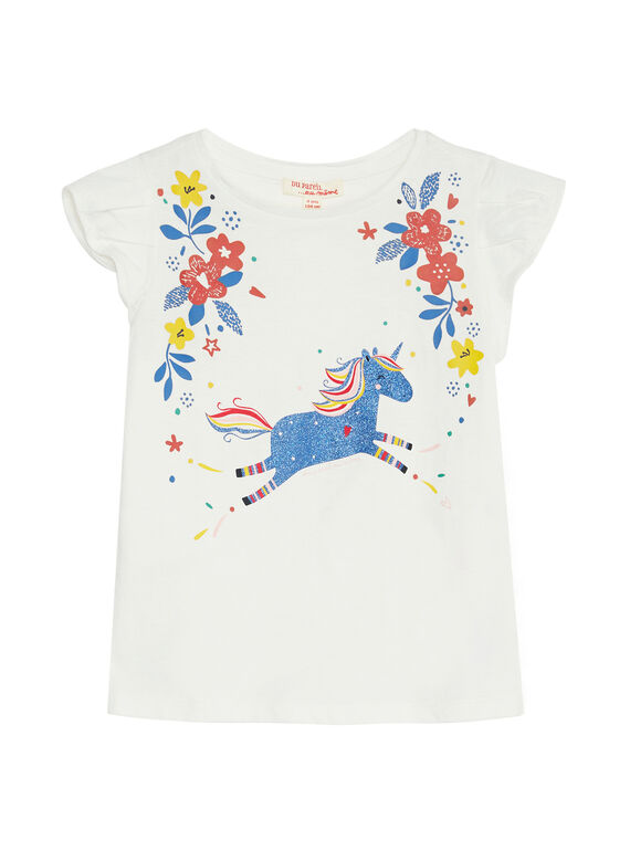 Tee Shirt Manches Courtes Ecru JAGRATIEX / 20S901E3TMC001