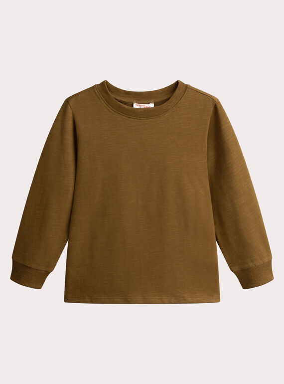 T-shirt kaki pour garçon VOJOTIRIB3 / 24W902I8TMLI814