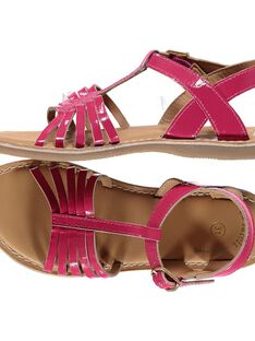 Sandale Ville En Cuir Verni Fille Nu Pieds Sandale Enfant Dpam