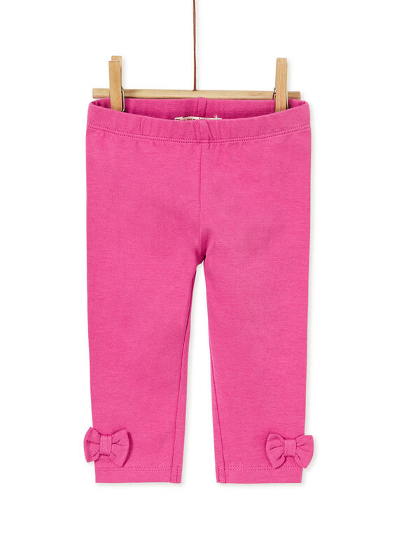 Legging rose fuchsia nœuds bébé fille KYIJOLEG1 / 20WI0951D26304