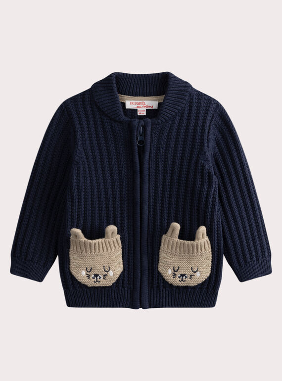 Gilet bleu pour bébé garçon WUMAGIL / 25SG1062GIL622