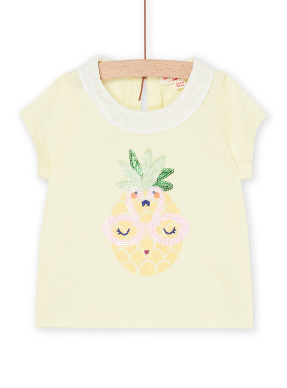 Brassière jaune pâle à motif ananas RIEXOBRA / 23SG09V1BRA103